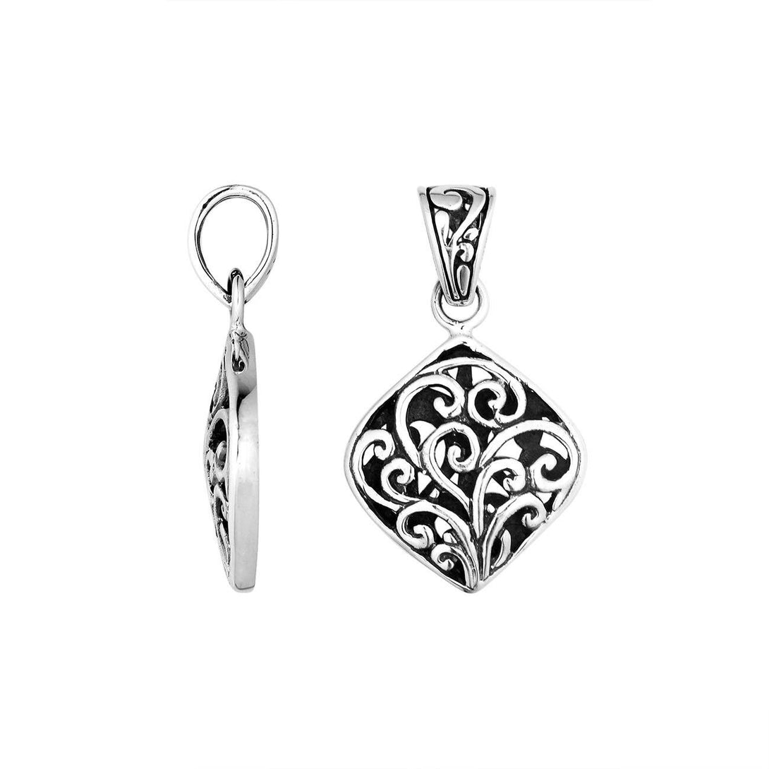AP-6249-S Sterling Silver Pendant With Plain Silver Jewelry Bali Designs Inc 
