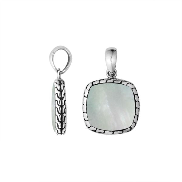 AP-6257-MOP Sterling Silver Pendant With Mother Of Pearl Jewelry Bali Designs Inc 