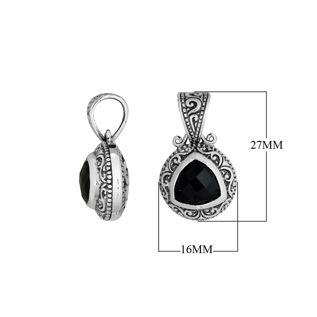 AP-6290-OX Sterling Silver Pendant With Black Onyx Jewelry Bali Designs Inc 