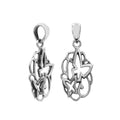 Sterling silver butterfly pendant with polished openwork design and classic craftsmanship.