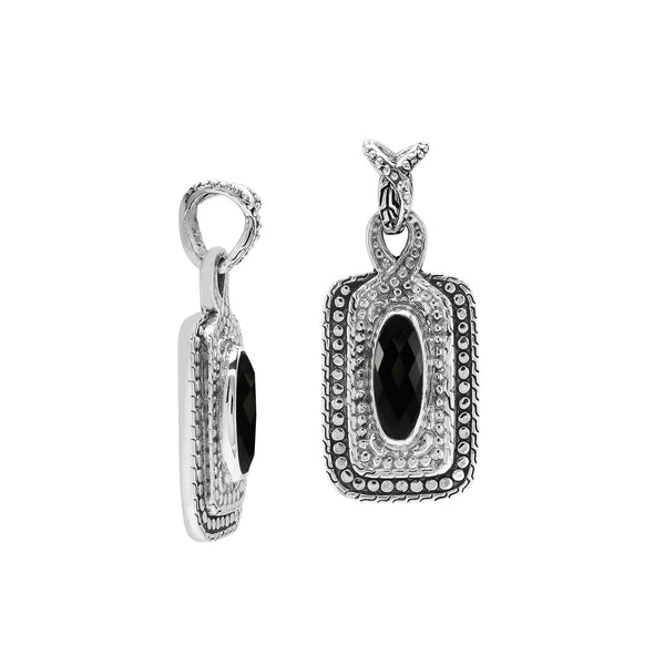 AP-6321-OX Sterling Silver Pendant With London Onyx Jewelry Bali Designs Inc 
