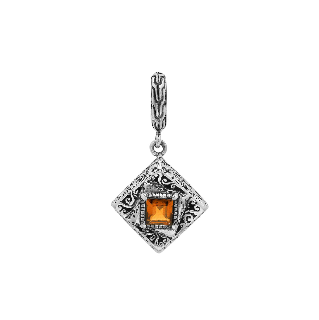 AP-6326-CT Sterling Silver Pendant With London Citrine Q. Jewelry Bali Designs Inc 