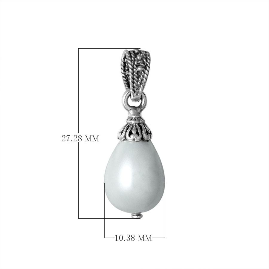 AP-7005-PE Sterling Silver Pendant With Pearl Jewelry Bali Designs Inc 