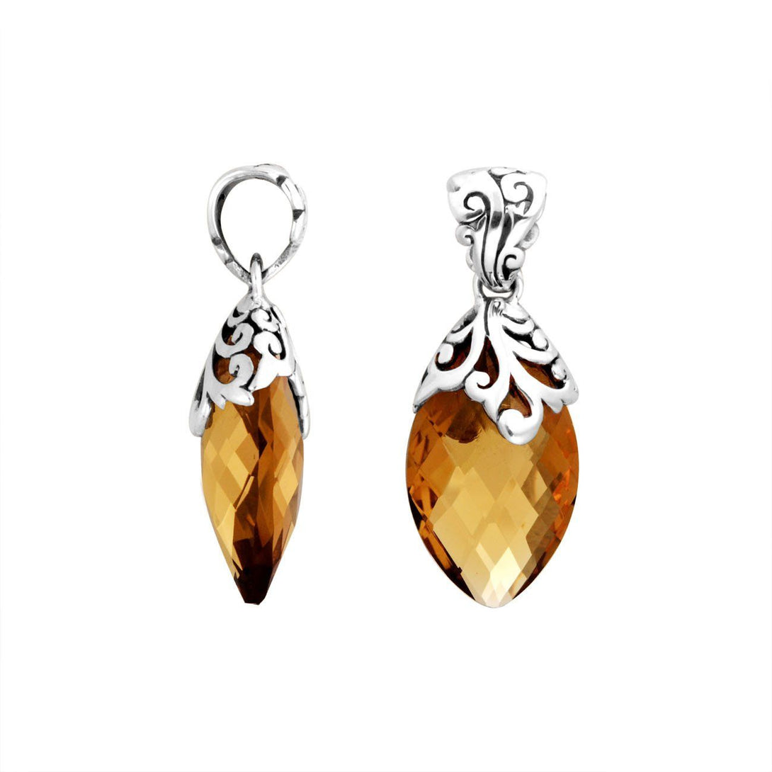 AP-8035-CT Sterling Silver Pendant With Citrine Q. Jewelry Bali Designs Inc 