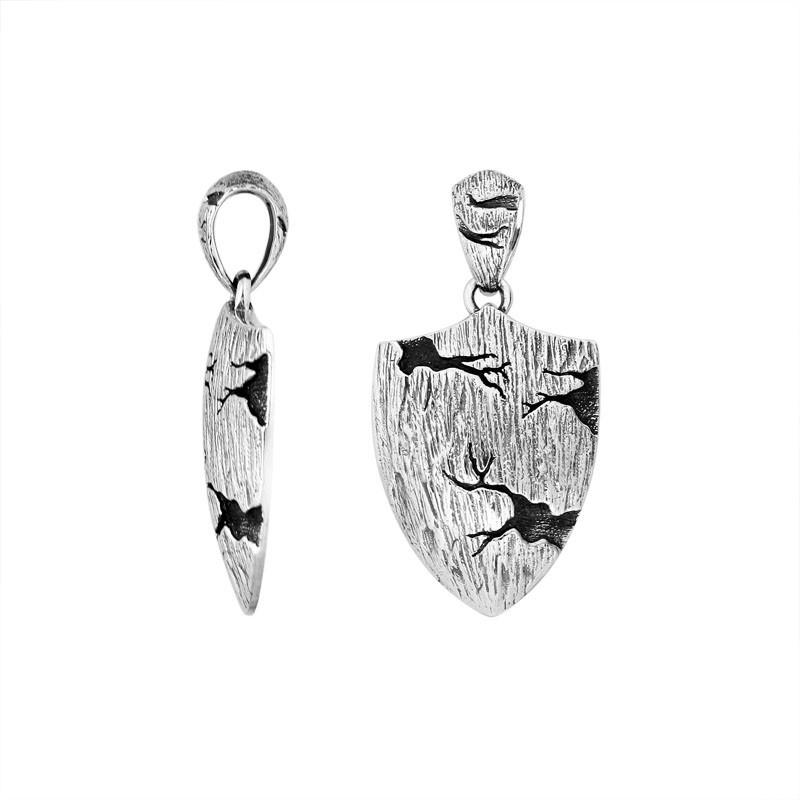 AP-9006-S Sterling Silver Beautiful Design Pendant With Plain Silver Jewelry Bali Designs Inc 