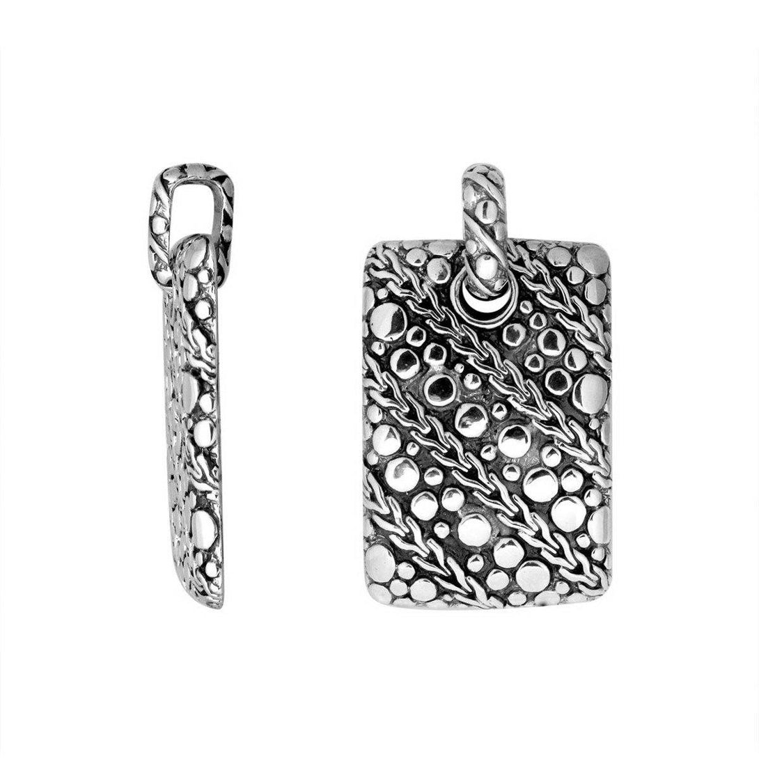AP-9046-S Sterling Silver Beautiful Designer Pendant With Plain Silver Jewelry Bali Designs Inc 