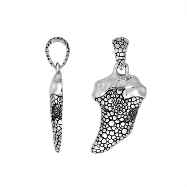 AP-9048-S Sterling Silver Beautiful Fancy Design Pendant With Plain Silver Jewelry Bali Designs Inc 