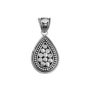 AP-9067-S Sterling Silver Pears Shape Pendant With Plain Silver Jewelry Bali Designs Inc 