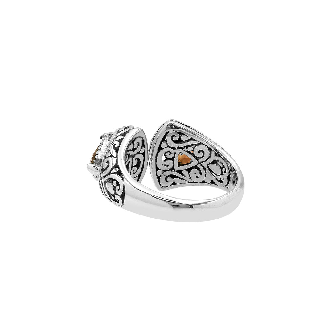 AR-1111-CT-6 Sterling Silver Ring With Citrine Q. Jewelry Bali Designs Inc 