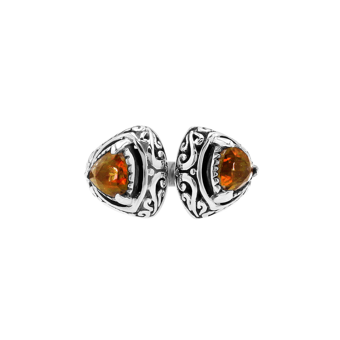 AR-1111-CT-8 Sterling Silver Ring With Citrine Q. Jewelry Bali Designs Inc 