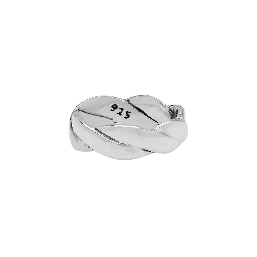AR-1113-S-10 Sterling Silver Ring With Plain Silver Jewelry Bali Designs Inc 