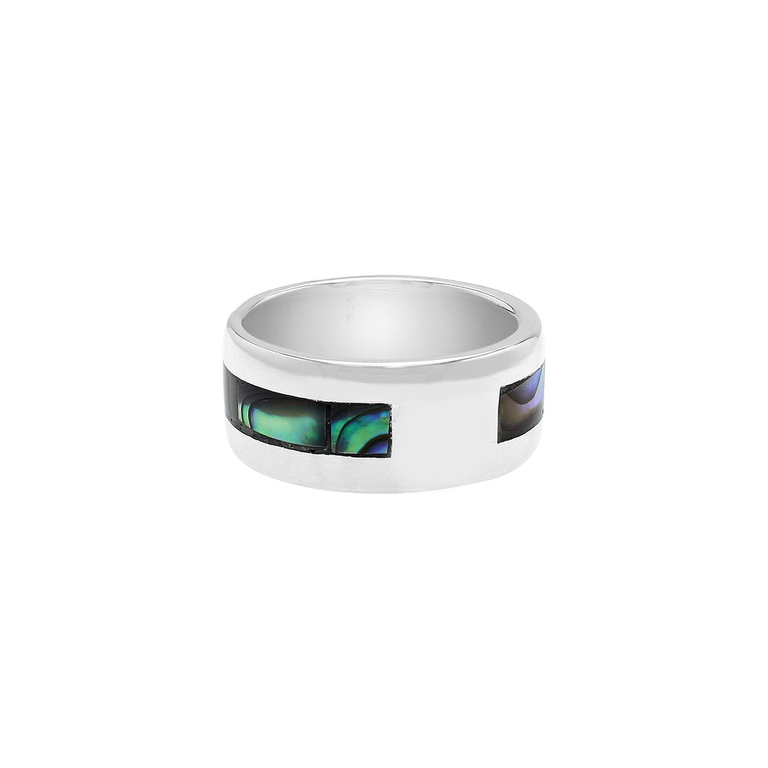 AR-1117-AB-7 Sterling Silver Ring With Abalone Shell Jewelry Bali Designs Inc 