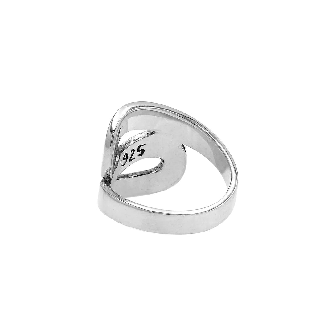 AR-1131-S-10 Sterling Silver Ring With Plain Silver Jewelry Bali Designs Inc 