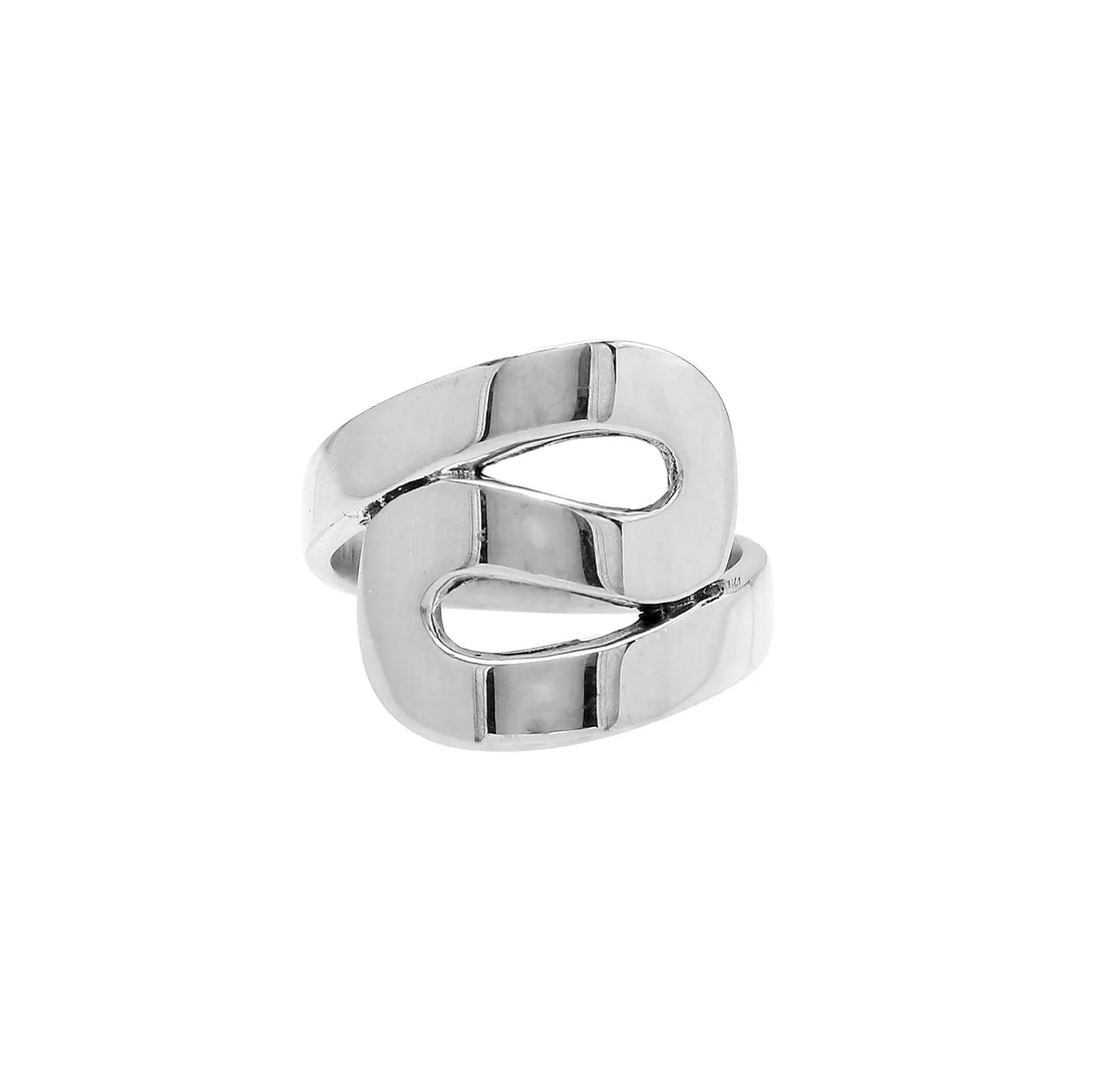 AR-1131-S-9 Sterling Silver Ring With Plain Silver Jewelry Bali Designs Inc 