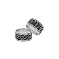 Wholesale sterling silver wide band ring with braided rope design and oxidized detailing, handcrafted 925 unisex silver jewelry from Bali for bulk orders and resellers.