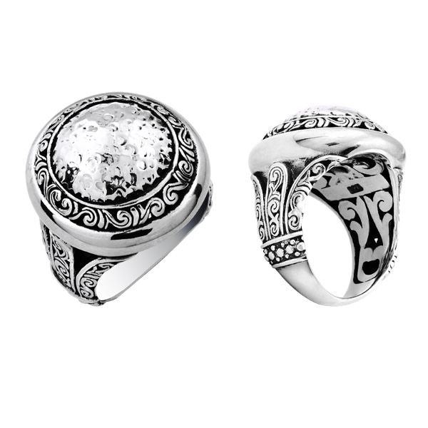 AR-6014-S-12" Sterling Silver Ring With Plain Silver Jewelry Bali Designs Inc 