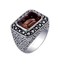 Sterling Silver handcrafted ring with Smokey Quartz wholesale from Bali, Indonesia