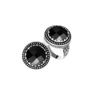 AR-6134-OX-9 Sterling Silver Ring With Black Onyx Jewelry Bali Designs Inc 