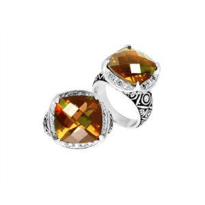 AR-6145-CT-6" Sterling Silver Ring With Citrine Q. Jewelry Bali Designs Inc 
