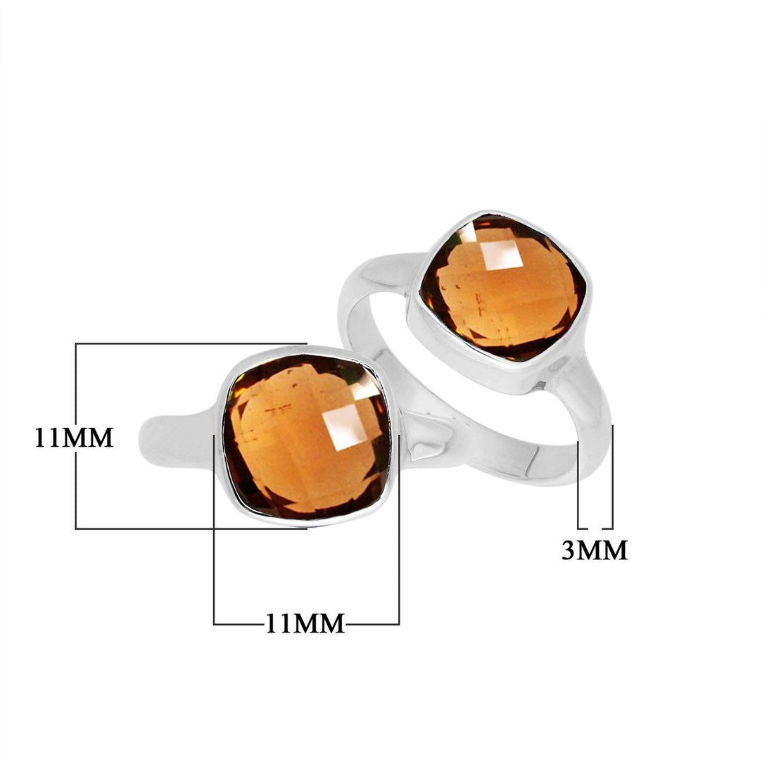 AR-6157-CT-8'' Sterling Silver Ring With Citrine Q. Jewelry Bali Designs Inc 