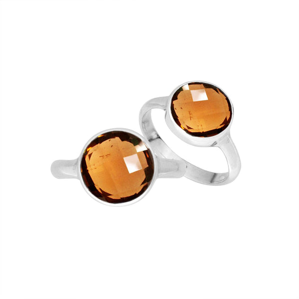 AR-6158-CT-6" Sterling Silver Ring With Citrine Q. Jewelry Bali Designs Inc 
