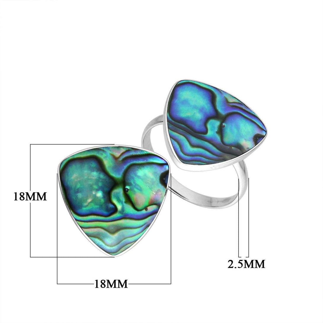 AR-6245-AB-7'' Sterling Silver Ring With Abalone Shell Jewelry Bali Designs Inc 