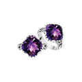 Sterling Silver Cushion Shape Designer Statement Ring With Amethyst Quartz For Wholesale