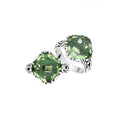 Sterling Silver Cushion Shape Designer Statement Ring With Green Amethyst Quartz For Wholesale