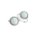 Sterling Silver Round Shape Designer Statement Ring With Mother Of Pearl For Wholesale