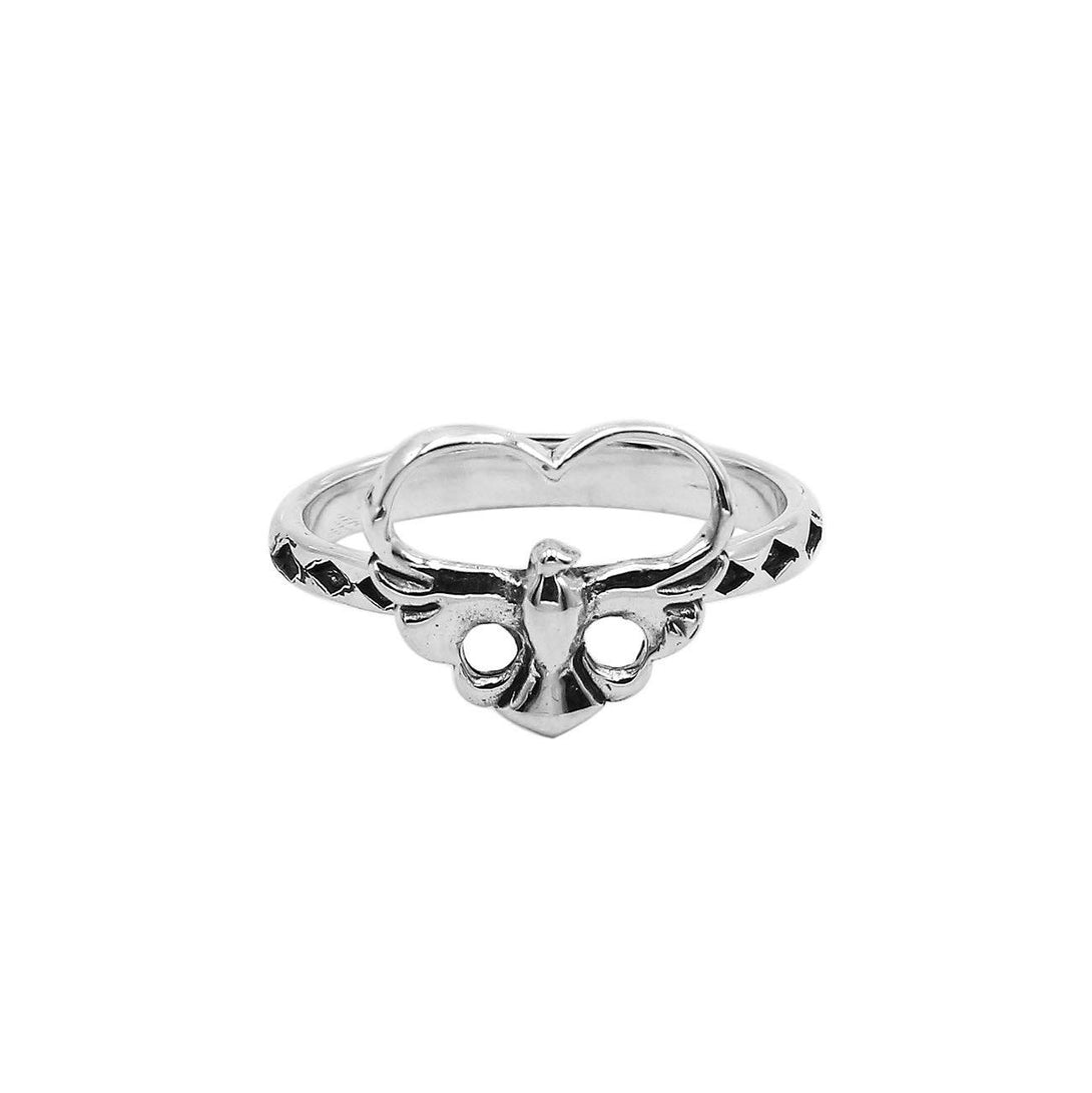 AR-6303-S-6" Sterling Silver Beautiful Simple Designer Ring With Plain Silver Jewelry Bali Designs Inc 