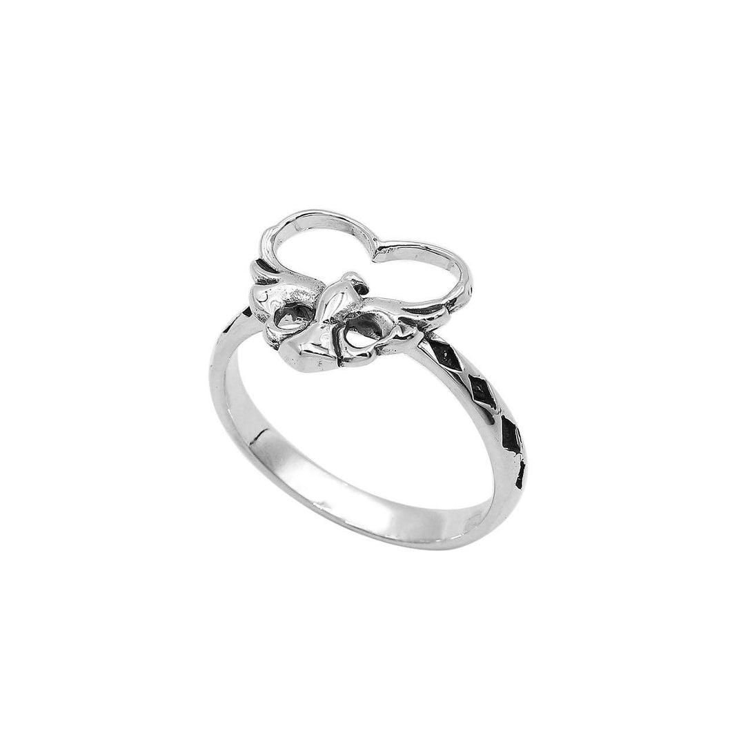 AR-6303-S-7" Sterling Silver Beautiful Simple Designer Ring With Plain Silver Jewelry Bali Designs Inc 