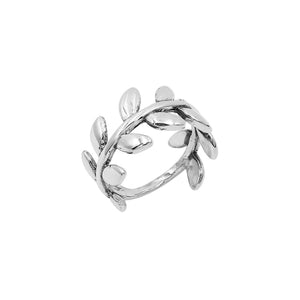 Sterling Silver Beautiful Simple Designer Leaf Ring In Elegant Style