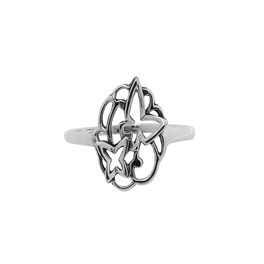 AR-6308-S-6" Sterling Silver Beautiful Simple Designer Ring With Plain Silver Jewelry Bali Designs Inc 