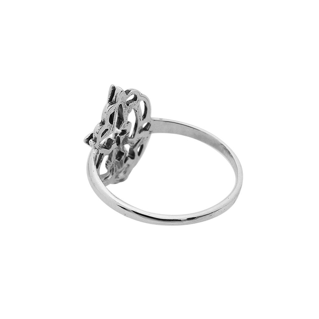 AR-6308-S-6" Sterling Silver Beautiful Simple Designer Ring With Plain Silver Jewelry Bali Designs Inc 