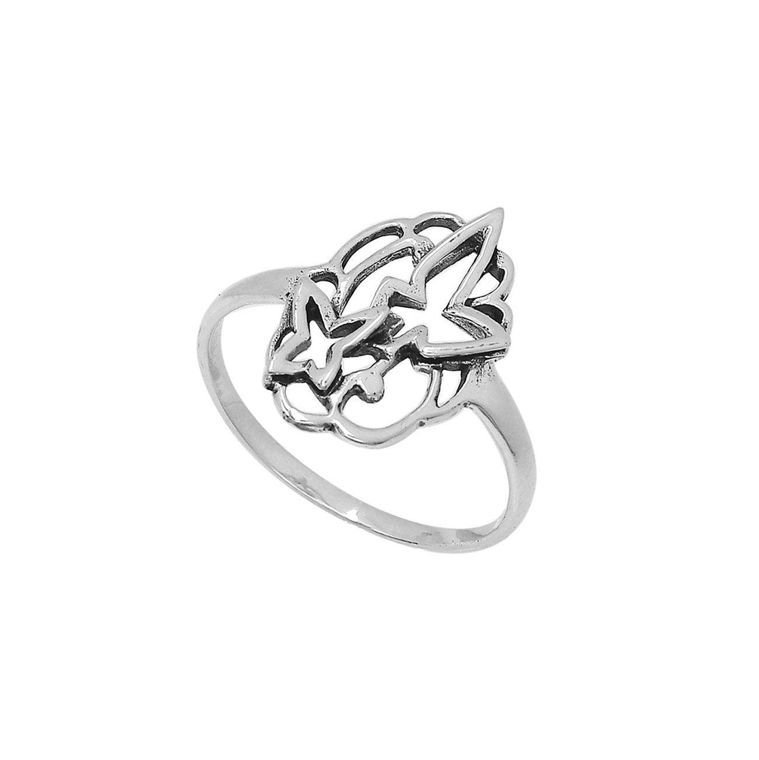 AR-6308-S-8" Sterling Silver Beautiful Simple Designer Ring With Plain Silver Jewelry Bali Designs Inc 