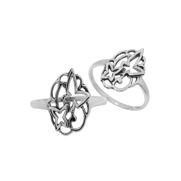 AR-6308-S-9" Sterling Silver Beautiful Simple Designer Ring With Plain Silver Jewelry Bali Designs Inc 