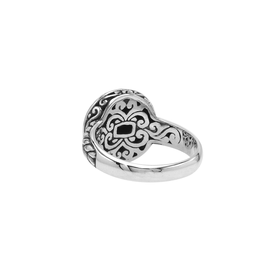 AR-6322-AM-6 Sterling Silver Ring With Amethyst Q. Jewelry Bali Designs Inc 