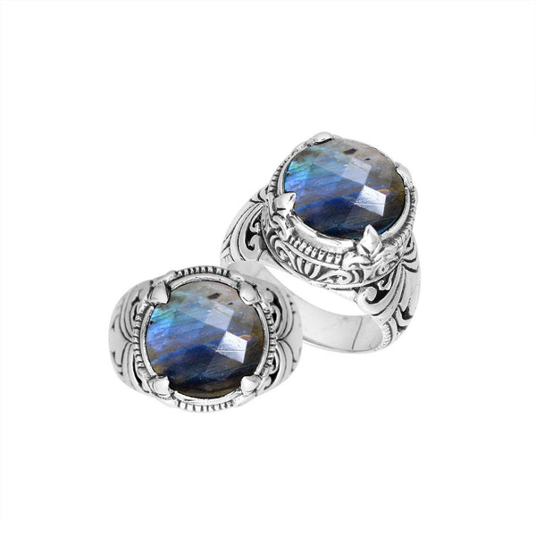 AR-8029-LB-7" Sterling Silver Ring With Labradorite Jewelry Bali Designs Inc 