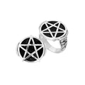 Sterling Silver Pentagram Oxidized Designer Statement Ring For Wholesale Jewelry Buyers.