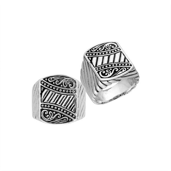 AR-9029-S-10'' Sterling Silver Beautiful Pretty Simple Design Ring With Plain Silver Jewelry Bali Designs Inc 