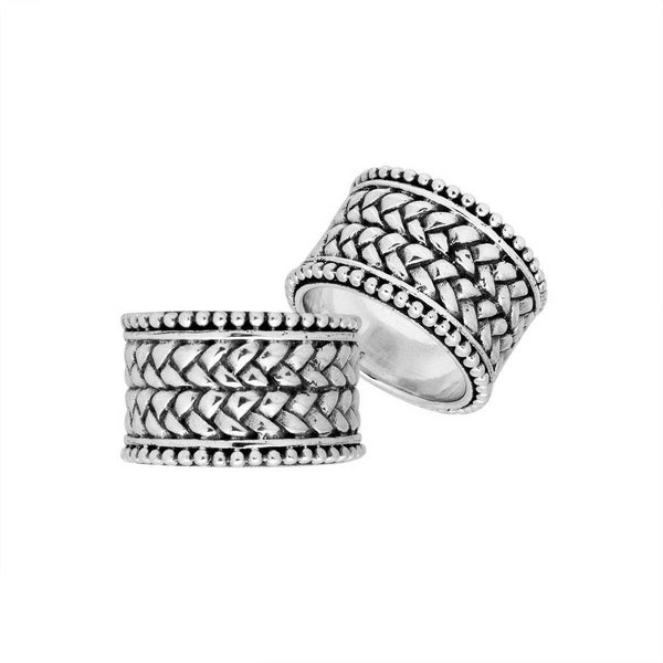 AR-9035-S-11'' Sterling Silver Simple Design Nice Looking Ring With Plain Silver Jewelry Bali Designs Inc 