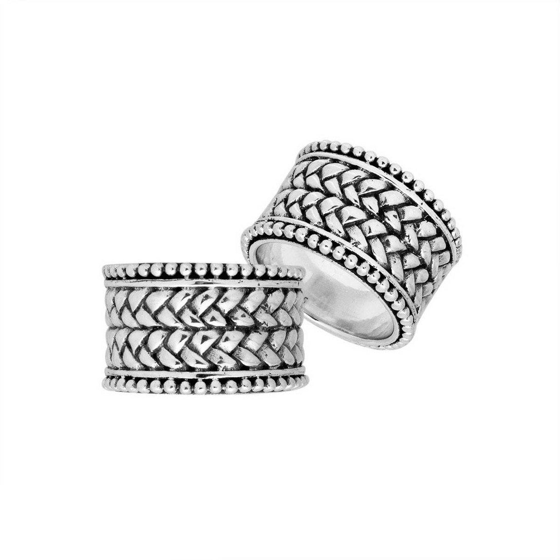 AR-9035-S-11'' Sterling Silver Simple Design Nice Looking Ring With Plain Silver Jewelry Bali Designs Inc 