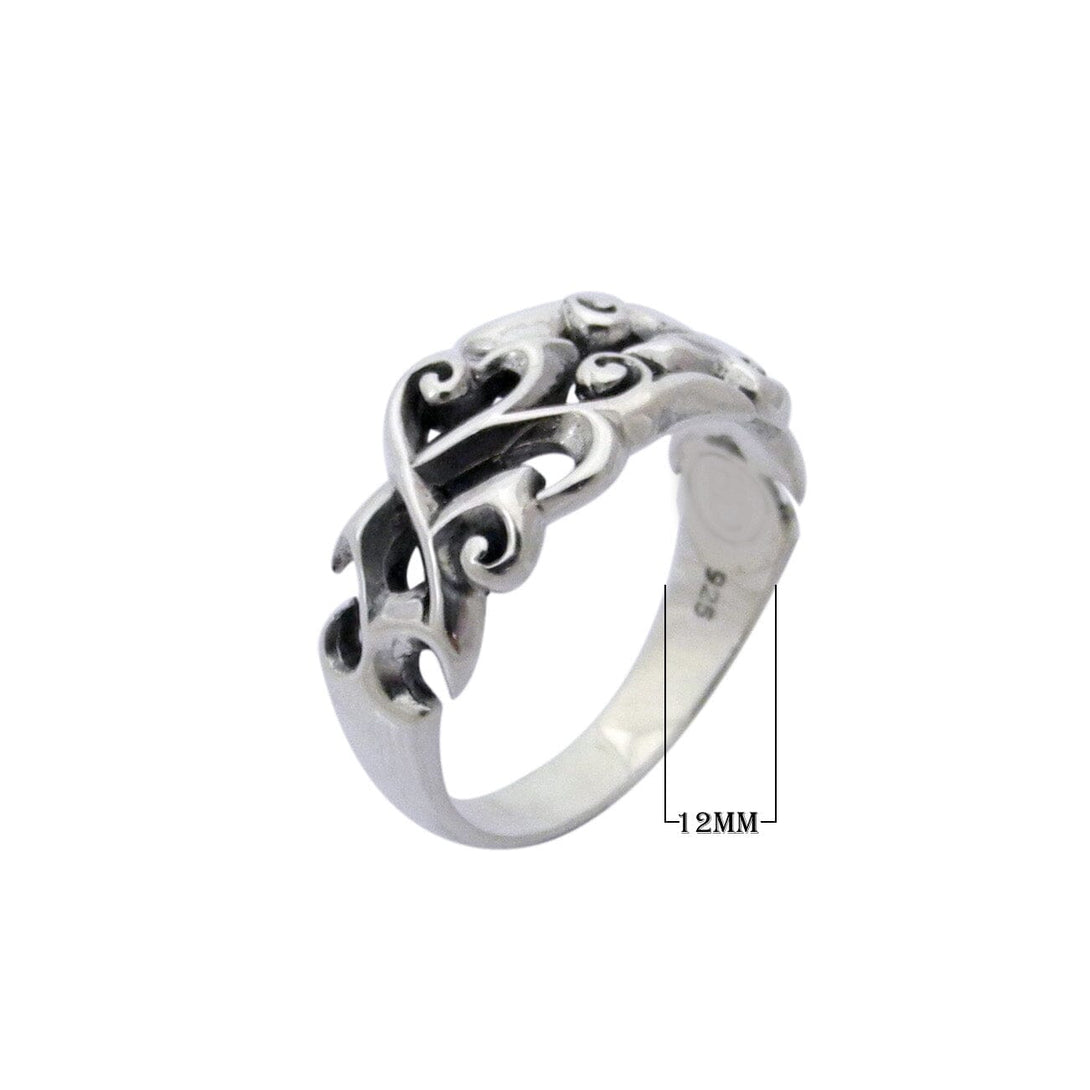 AR-9039-S-10'' Sterling Silver Simple Design Nice Looking Ring With Plain Silver Jewelry Bali Designs Inc 