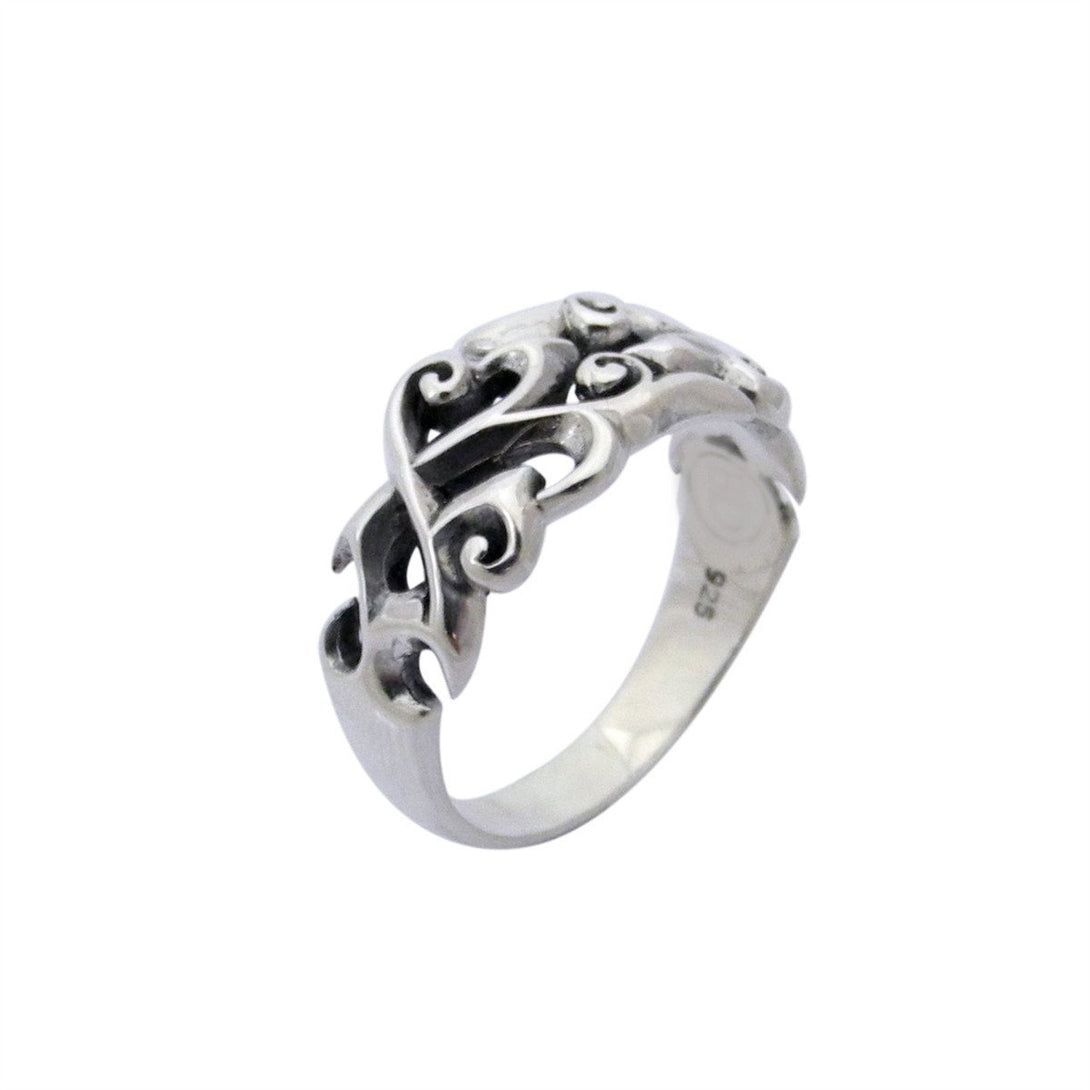 AR-9039-S-11'' Sterling Silver Simple Design Nice Looking Ring With Plain Silver Jewelry Bali Designs Inc 