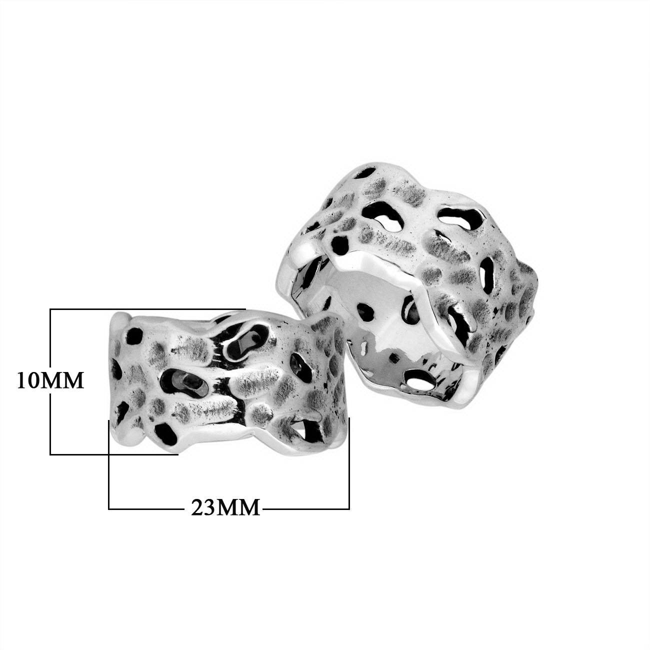 Sterling Silver handcrafted beautiful pattern ring wholesale from Bali, Indonesia with polished and oxidized finish