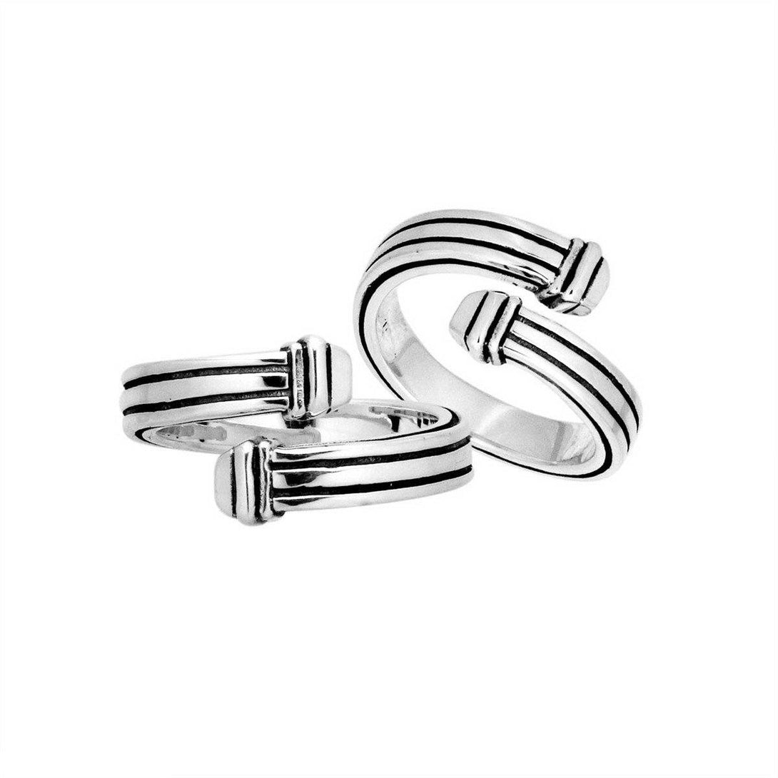 AR-9044-S-11'' Sterling Silver Simple Design Nice Looking Ring With Plain Silver Jewelry Bali Designs Inc 