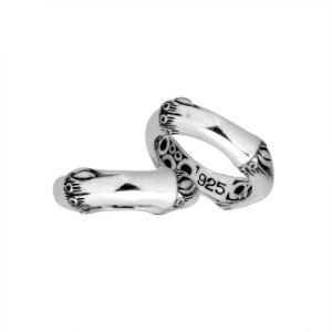AR-9049-S-8'' Sterling Silver Fancy Design Ring With Plain Silver Jewelry Bali Designs Inc 