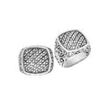 Sterling Silver handcrafted square pattern designer ring wholesale from Bali, Indonesia with woven texture and scroll details