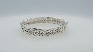 925 sterling silver bold chain bracelet with box clasp and safety latch.