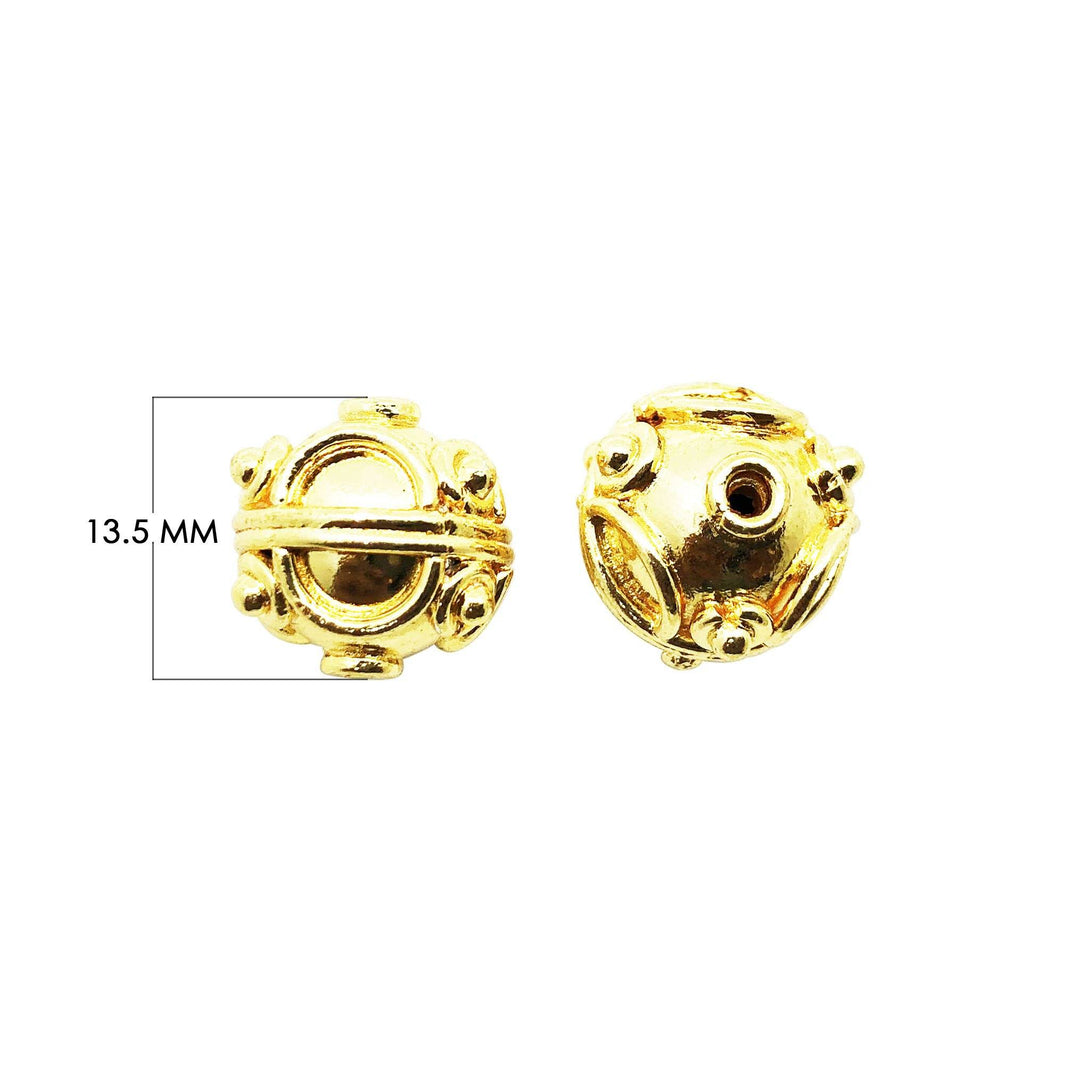 BG-107 18K Gold Overlay Bali Bead Beads Bali Designs Inc 